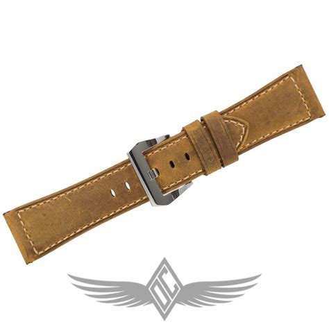 22mm watch strap tan leather panerai style|officine panerai watch straps.